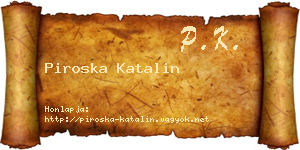 Piroska Katalin névjegykártya